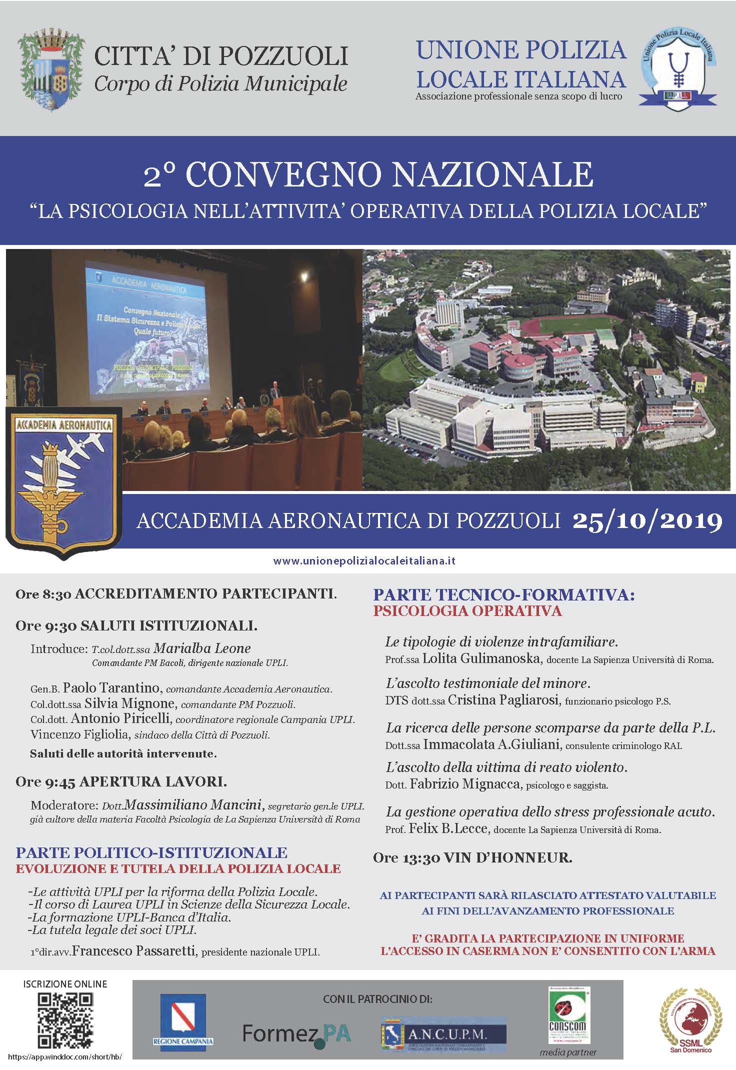 I RELATORI DEL 2° CONVEGNO NAZIONALE DI POZZUOLI