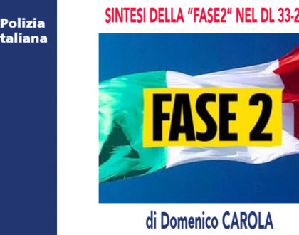 SINTESI DELLA "FASE2" NEL DL 33-2020 di D.Carola