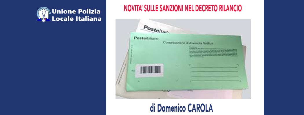 NOVITA' SULLE SANZIONI NEL DECRETO RILANCIO di D.Carola