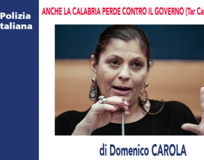 ANCHE LA REGIONE CALABRIA PERDE CONTRO IL GOVERNO (TAR Calabria 17/04/20) di D.Carola e M.Mancini