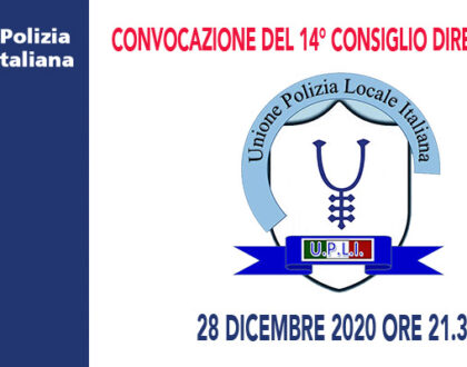 CONVOCAZIONE E ORDINE DEL GIORNO 14° CONSIGLIO DIRETTIVO DEL 2020