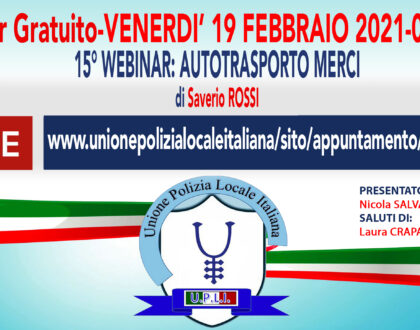 I RELATORI DEL 15 WEBINAR E IL LINK PER REGISTRARSI SOLO 100 POSTI