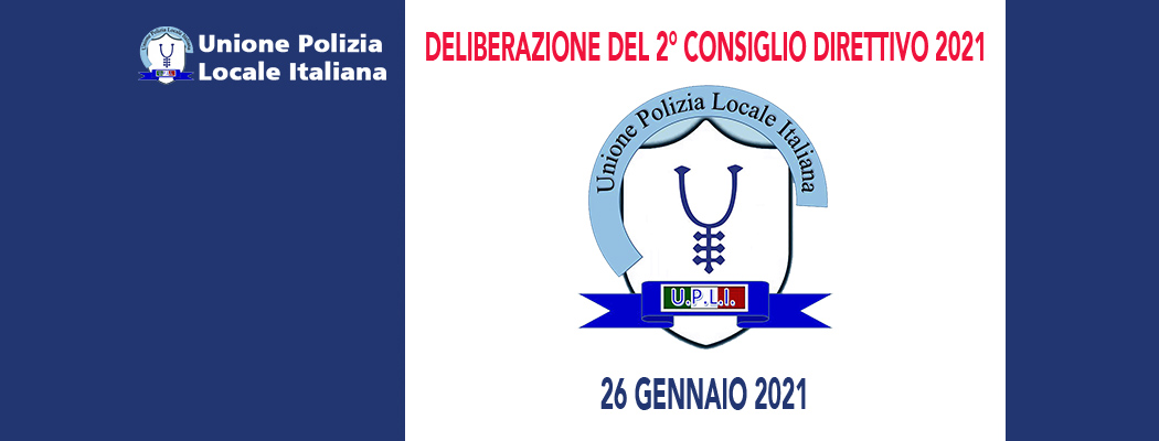 DELIBERAZIONI DEL CONSIGLIO DIRETTIVO DEL 26 GENNAIO 2021