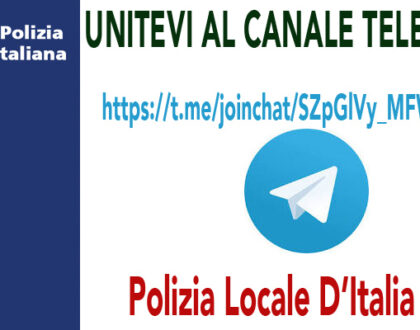 UNITEVI AL CANALE TELEGRAM POLIZIA LOCALE D'ITALIA UNITA