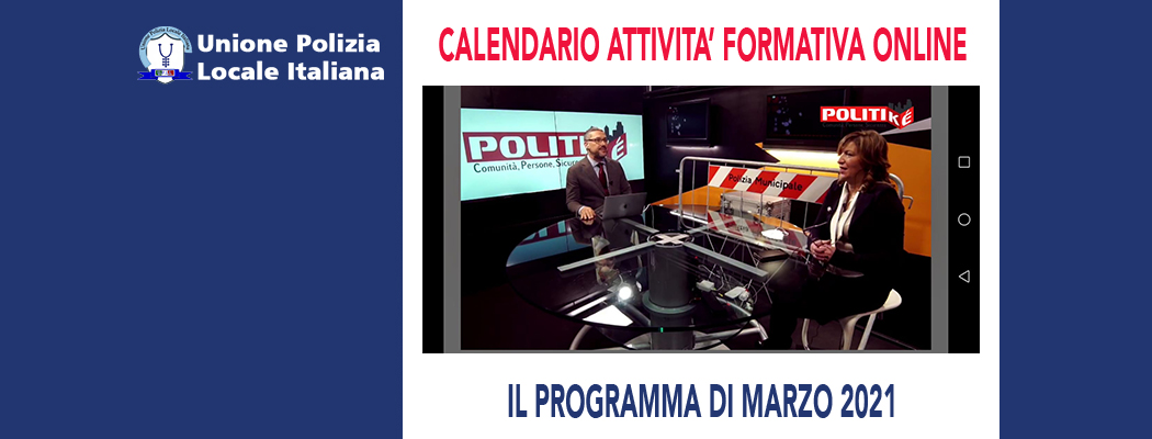 IL PROGRAMMA DI EVENTI UPLI DI MARZO 2021