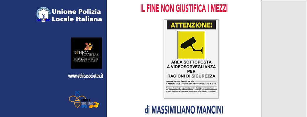 IL FINE NON GIUSTIFICA I MEZZI di M.Mancini