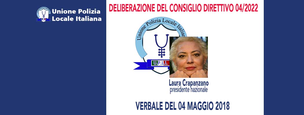 DELIBERAZIONI DEL CONSIGLIO DIRETTIVO DEL 04 MAGGIO 2022