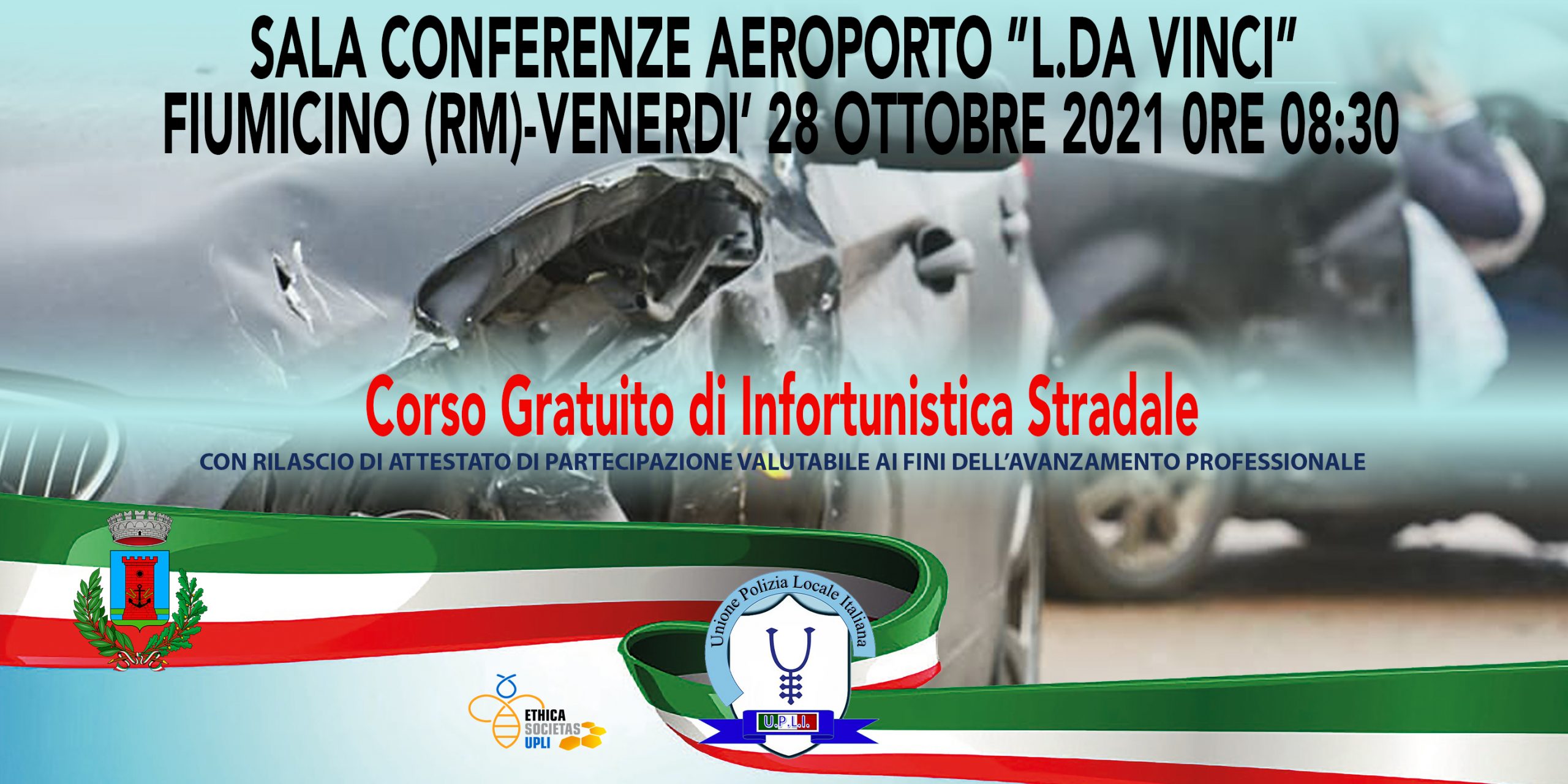 CORSO GRATUITO DI INFORTUNISTICA STRADALE (PARTE 1) A FIUMICINO