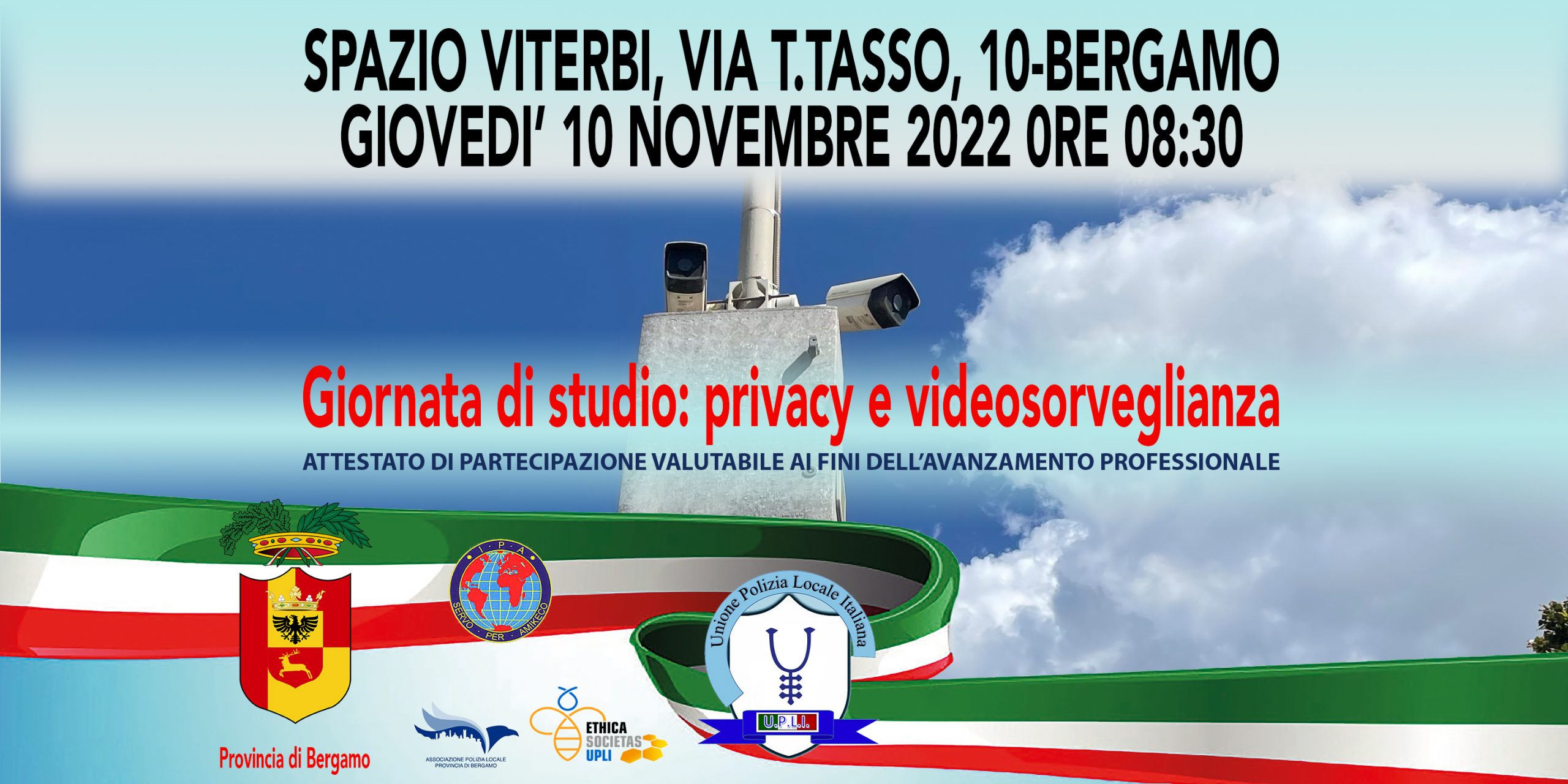 GIORNATA DI STUDIO GRATUITA A BERGAMO: PRIVACY E VIDEOSORVEGLIANZA