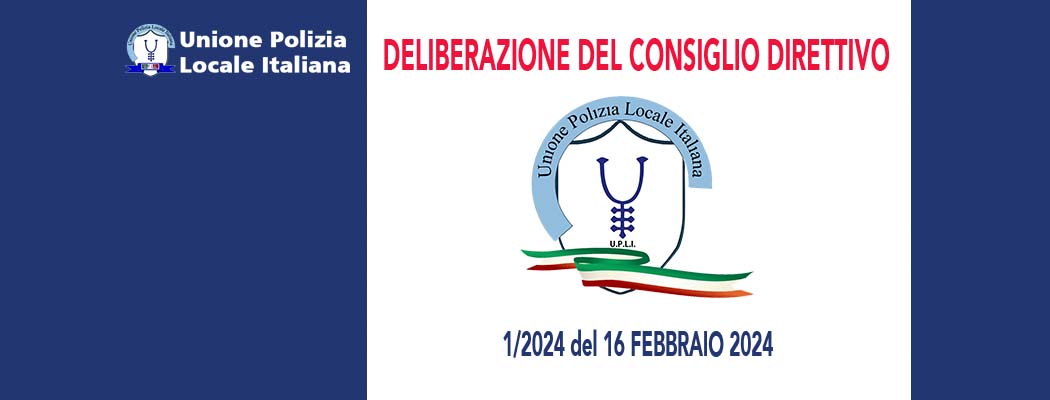 DELIBERAZIONI DEL CONSIGLIO DIRETTIVO DEL 16 FEBBRAIO 2024