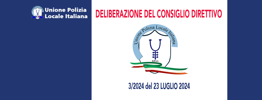 DELIBERAZIONI DEL CONSIGLIO DIRETTIVO DEL 23 LUGLIO 2024